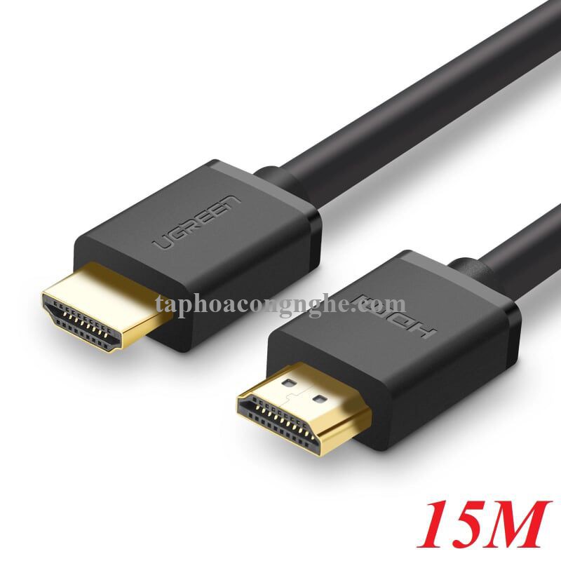 Ugreen 10111 15M màu Đen Cáp tín hiệu HDMI chuẩn 1.4 hỗ trợ phân giải 4K * 2K HD104 30010111